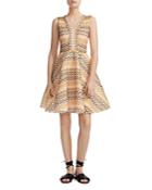 Maje Reinetta Printed Fit-and-flare Dress