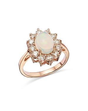 Bloomingdale's Opal & Diamond Starburst Ring In 14k Rose Gold - 100% Exclusive