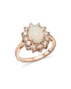 Bloomingdale's Opal & Diamond Starburst Ring In 14k Rose Gold - 100% Exclusive