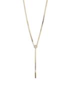 Nadri Gemma Bar & Pave Disc Lariat Necklace, 18-20