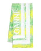 Ganni Cotton Logo Scarf