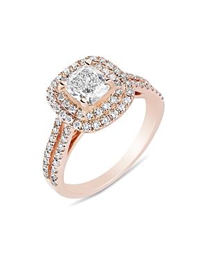 Bloomingdale's Certified Cushion Cut Diamond Halo Ring In 18k Rose Gold, 2.0 Ct. T.w. - 100% Exclusive