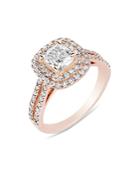 Bloomingdale's Certified Cushion Cut Diamond Halo Ring In 18k Rose Gold, 2.0 Ct. T.w. - 100% Exclusive