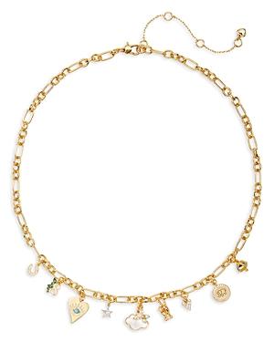 Kate Spade New York Wishes Cubic Zirconia & Mother Of Pearl Mixed Charm Necklace, 18-21