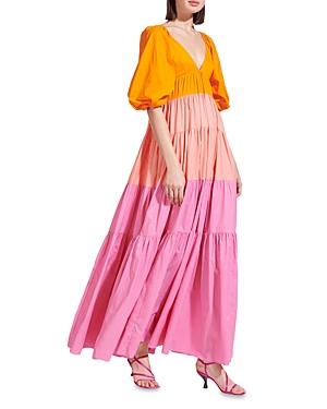 Staud Meadow Color Blocked Maxi Dress