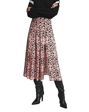 Reiss Kolbie Printed Pleated Skirt