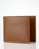 Polo Ralph Lauren Burnished Leather Passcase Wallet