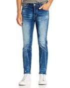 True Religion Rocco Moto Super Stretch Skinny Fit Jeans In Blue