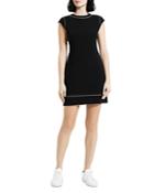 Theory Embroidered Cap Sleeve Shift Dress