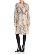 Sunset + Spring Snake Print Faux-leather Trench Coat - 100% Exclusive