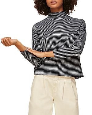 Whistles Striped High Neck Top