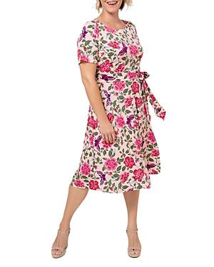 Leota Plus Giselle Floral Print Dress