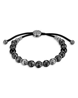 John Hardy Bronze & Silver Classic Chain Men's Black Tourmaline Bolo Bracelet
