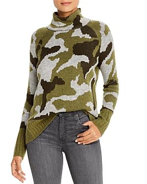 Alison Andrews Mock-neck Camouflage-jacquard Sweater