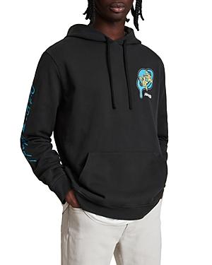 Allsaints High Five Cotton Printed Regular Fit Hoodie