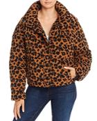 Apparis Paula Leopard Print Puffer Coat