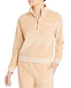 Wsly Plush Velour Half Zip Top