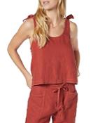 Joie Jina Linen Tie Strap Tank