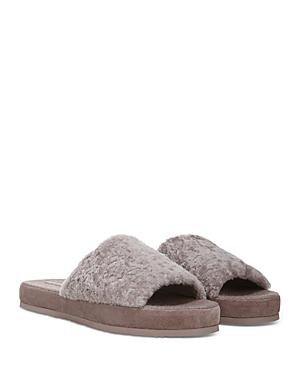 Vince Women's Kenia Faux Shearling Slide Slippers