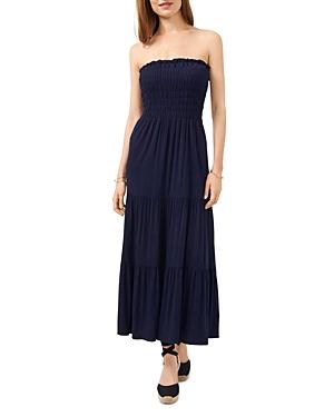 1.state Strapless Smocked Bodice Ruffle Dress