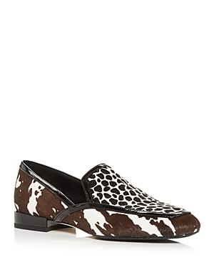 Donald Pliner Women's Rezza Mixed Print Calf Hair Smoking Slippers