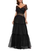 Bcbgmaxazria Tiered Tulle Gown
