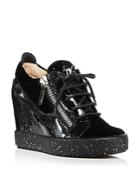 Giuseppe Zanotti Women's Double Zip Wedge Sneakers