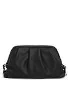 Whistles Austen Pleated Leather Clutch