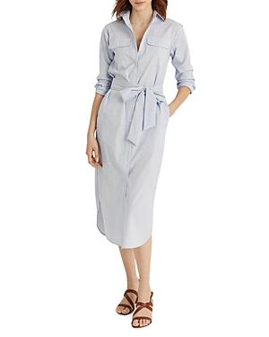 Lauren Ralph Lauren Cotton Striped Shirt Dress