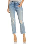 Mother The Scrapper Ripped Cropped Jeans In Wicked Wild Callings