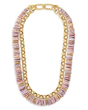 Kendra Scott Lila Convertible Shell Bead And Chain Double Necklace, 18l And 21l