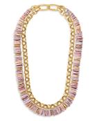 Kendra Scott Lila Convertible Shell Bead And Chain Double Necklace, 18l And 21l
