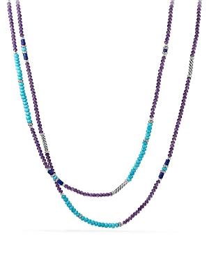 David Yurman Tweejoux Bead Necklace In Amethyst, Turquoise & Lapis Lazuli