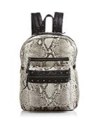 Ash Small Python-embossed Danica Backpack
