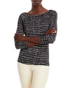 St. John Crocodile Print Top