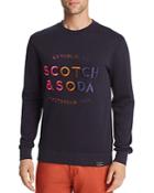 Scotch & Soda Classic Rainbow-embroidered Logo Sweatshirt