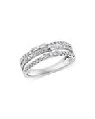 Bloomingdale's Diamond Triple Row Ring In 14k White Gold, 0.55 Ct. T.w. - 100% Exclusive