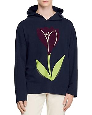 Sandro Tulip Embroidered Hoodie