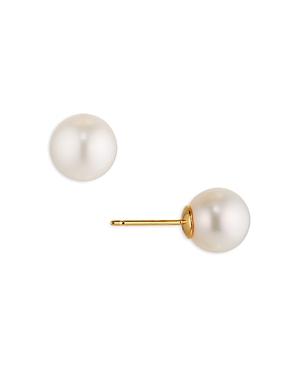 Nadri Mother Of Pearl Stud Earrings In 18k Gold Plated