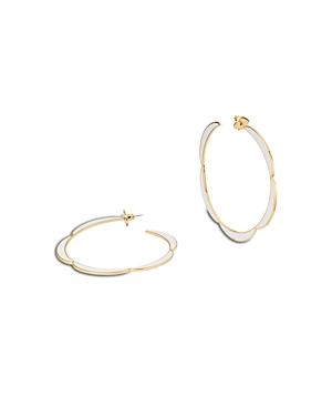 Kate Spade New York Sliced Scallops Enamel Hoop Earrings