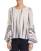 Vince Camuto Bell-sleeve Printed Blouse
