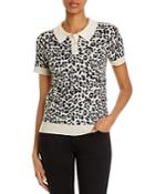 C By Bloomingdale's Cashmere Leopard-print Polo Sweater - 100% Exclusive