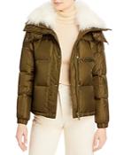 Yves Salomon Shearling Trimmed Down Puffer Jacket