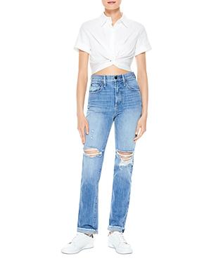 Alice And Olivia Phebe Twist Front Cropped Blouse (64% Off) Comparable Value $195