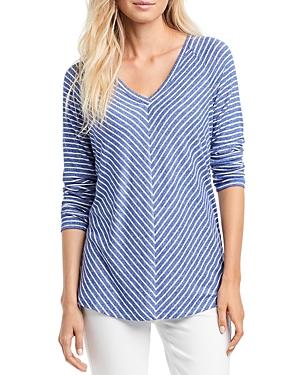 Nic+zoe Petites Angled Relax Stripes Top