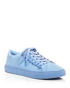 Tory Sport Women's Ruffle Leather Lace Up Sneakers