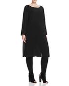 Eileen Fisher Plus Long Sleeve Silk Tunic
