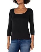 Liverpool Los Angeles Square Neck Ribbed Knit Top
