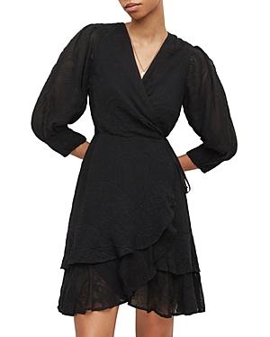 Allsaints Ari Ossia Embroidered Wrap Dress