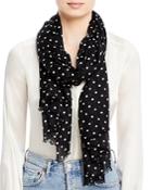 Aqua Wool Dot Scarf - 100% Exclusive